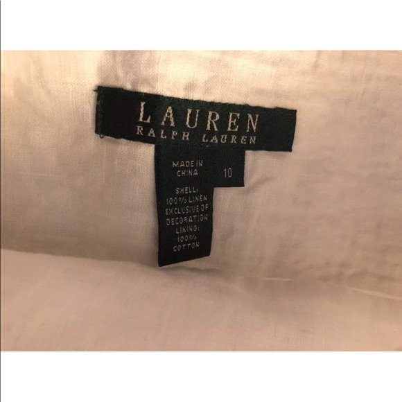 SOLD- Ralph Lauren Linen Pleated Skirt - Picture 5 of 7